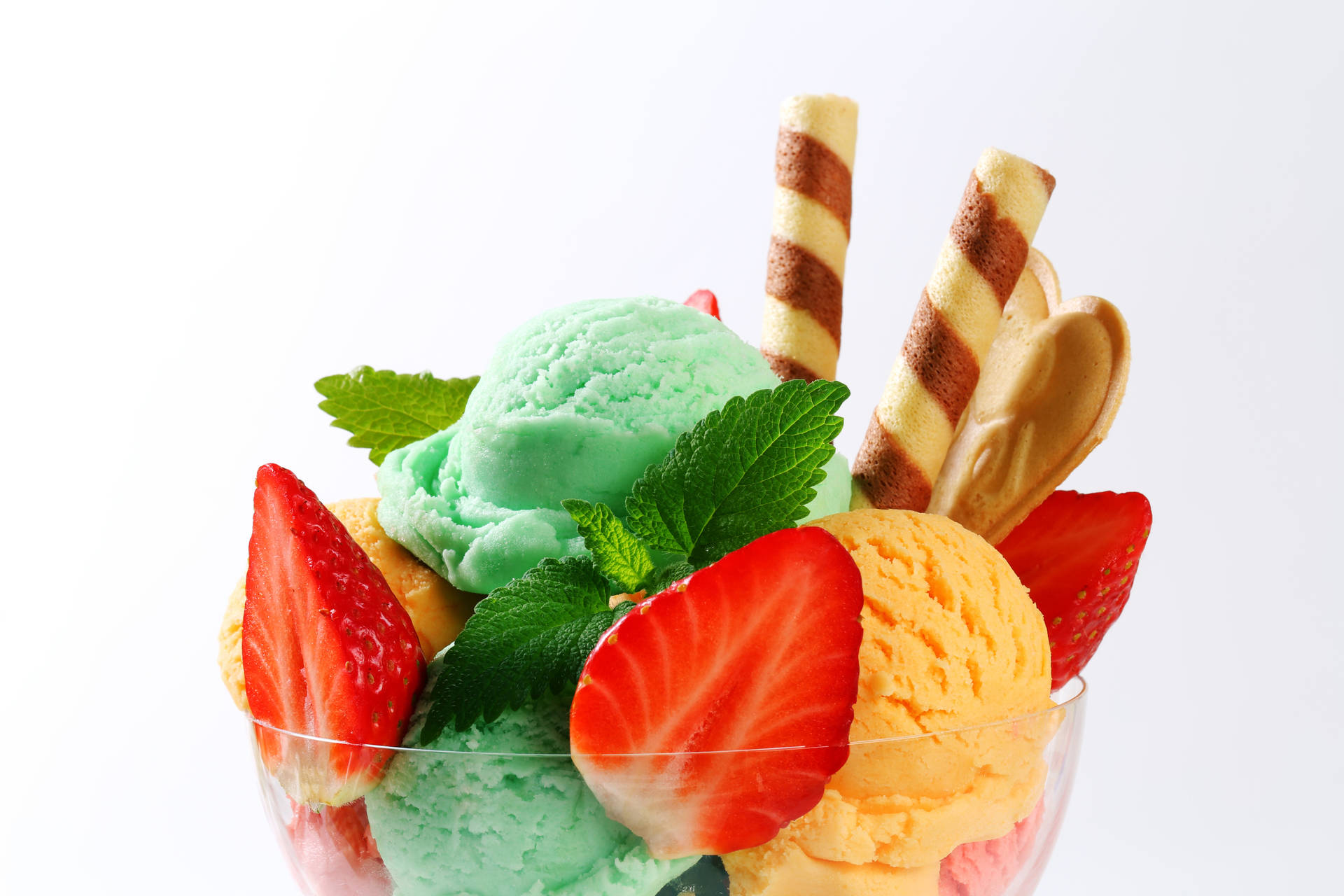 Pastel Ice Cream Strawberry Slice