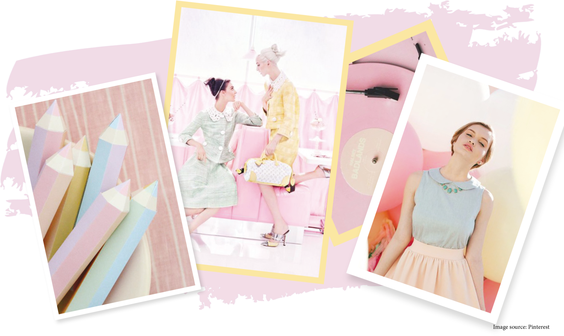 Pastel Inspired Collage PNG