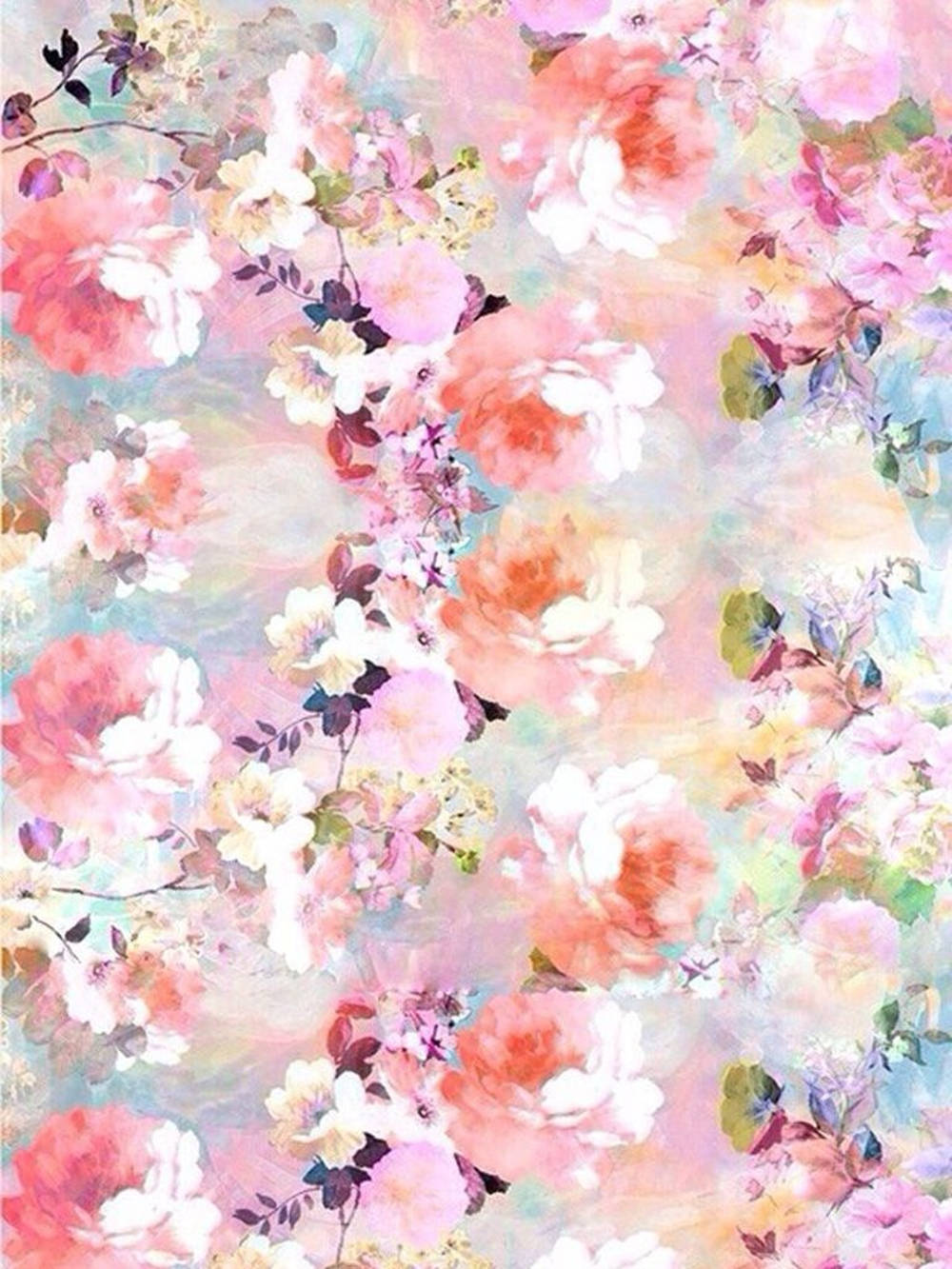 Pastel Ipad Blooming Roses Wallpaper
