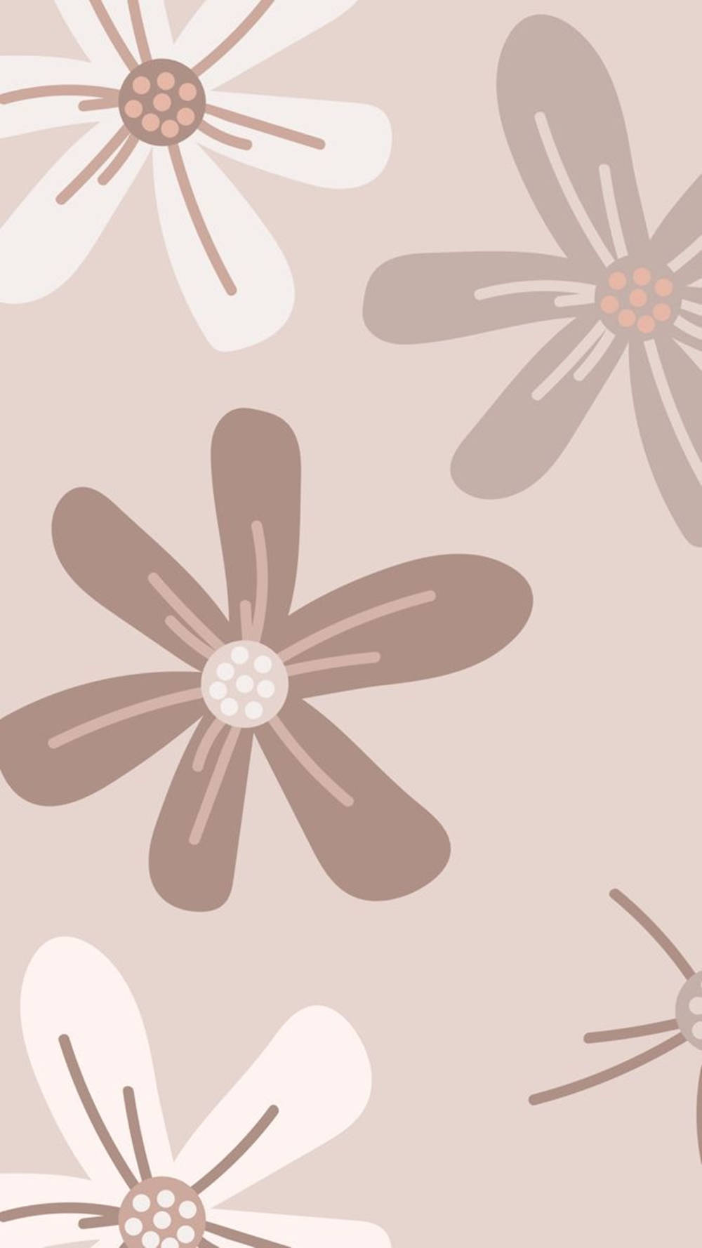 Pastel Ipad Brown Flower Pattern Picture