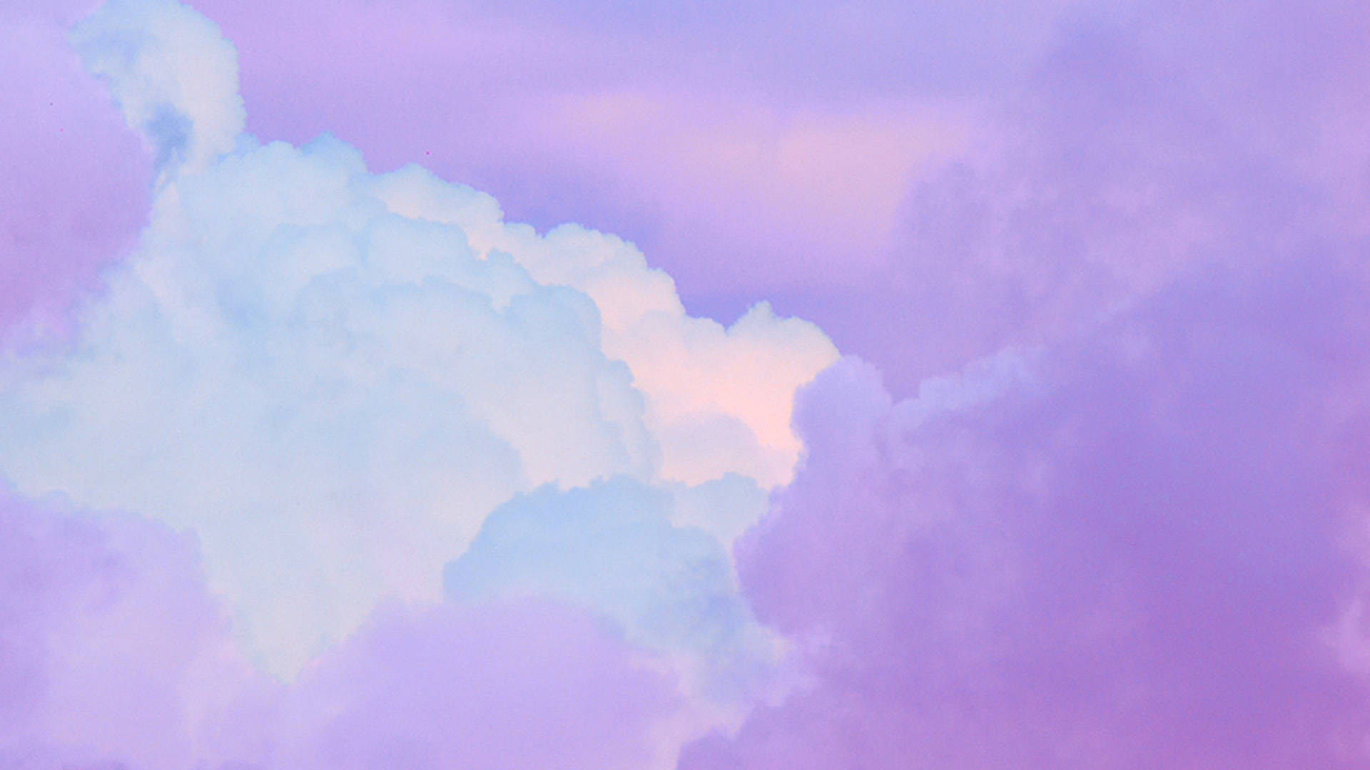Pastel Light Violet Clouds Wallpaper