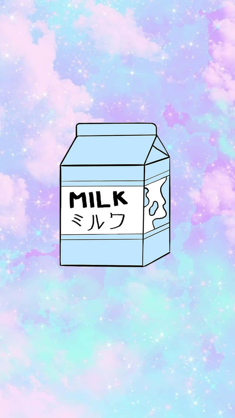 Pastel Milk Carton Illustration Wallpaper