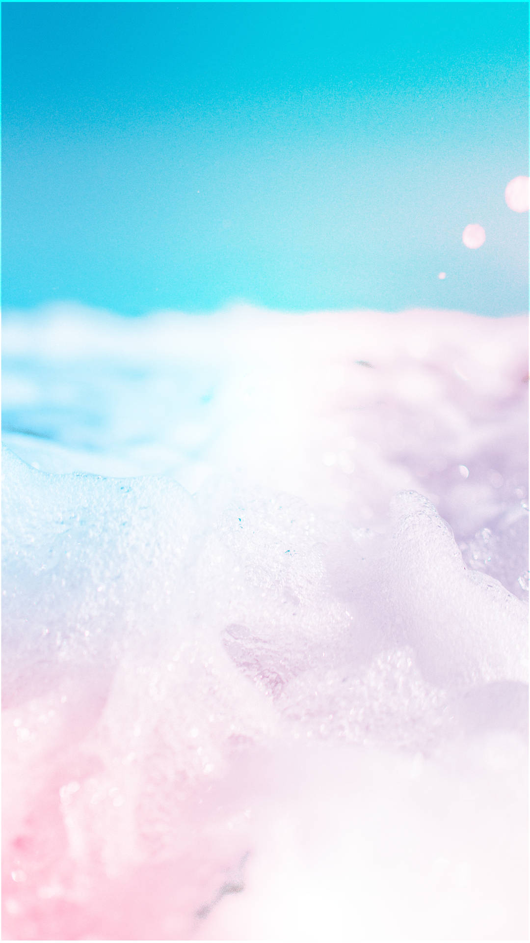 Pastel Minimalist Foamy Wave Close-up Wallpaper