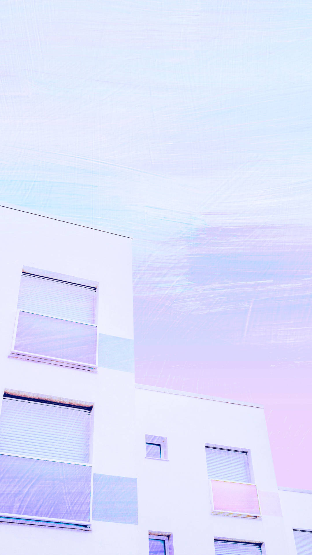 Pastelfärgad Minimalistisk Vit Byggnad. Wallpaper