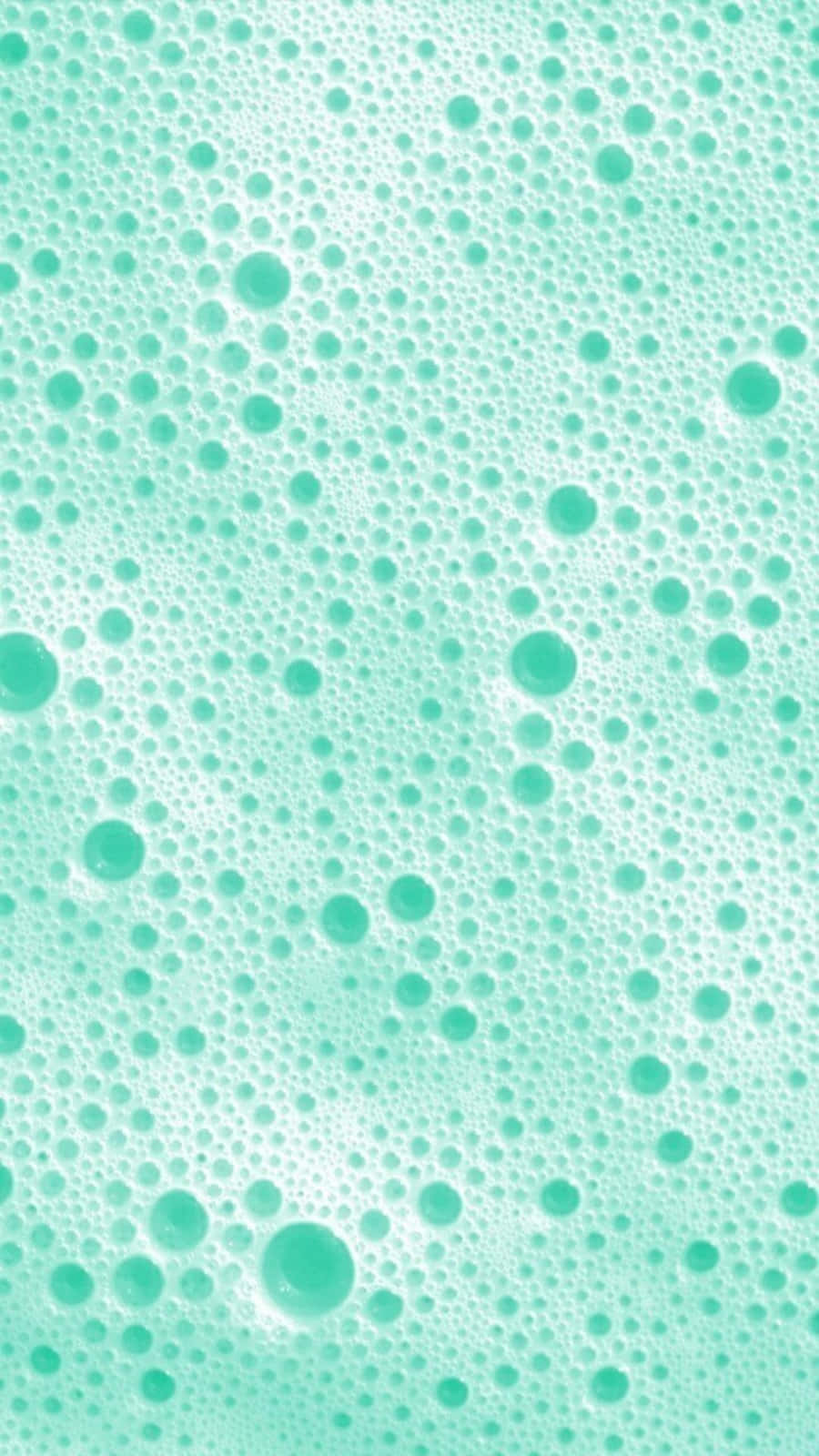Einenahaufnahme Von Grünen Blasen In Einem Bad. Wallpaper