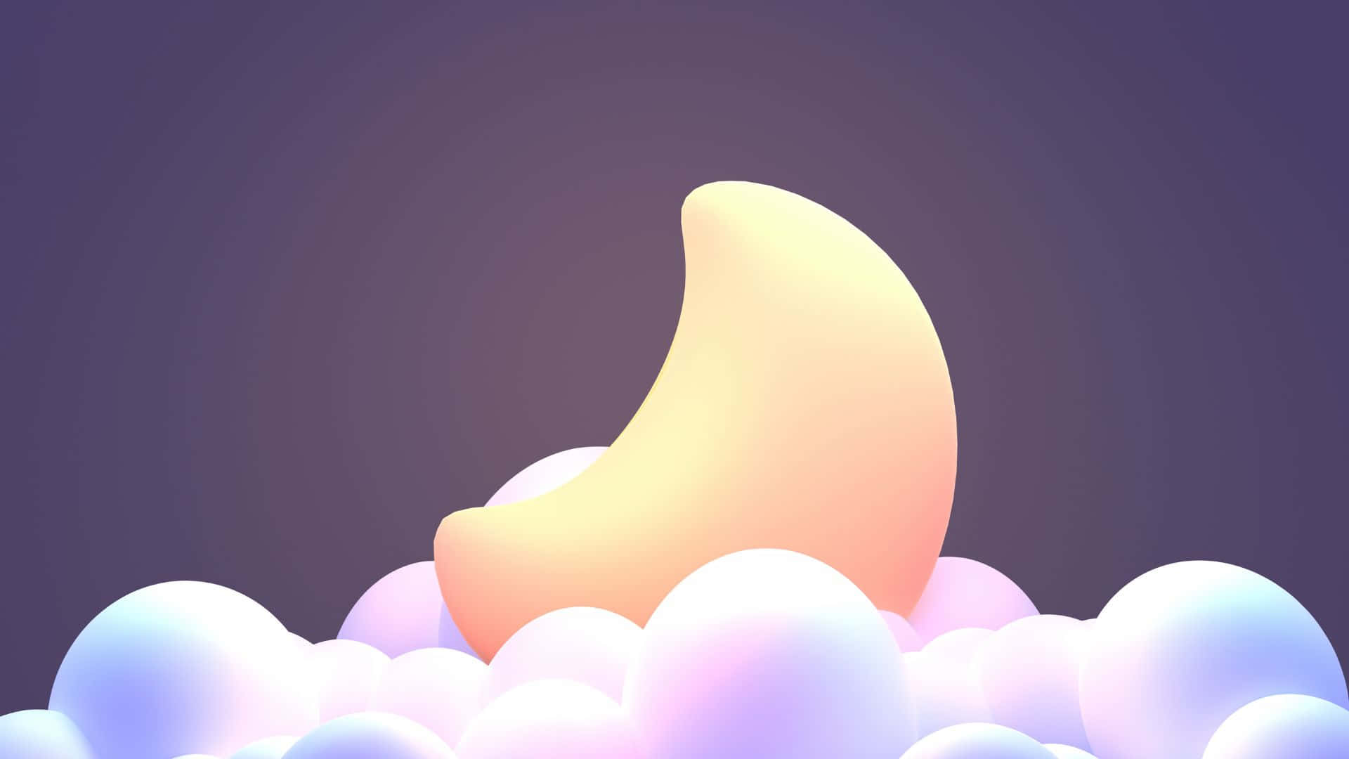 "A pastel-hued moon hanging in a starlit night sky" Wallpaper