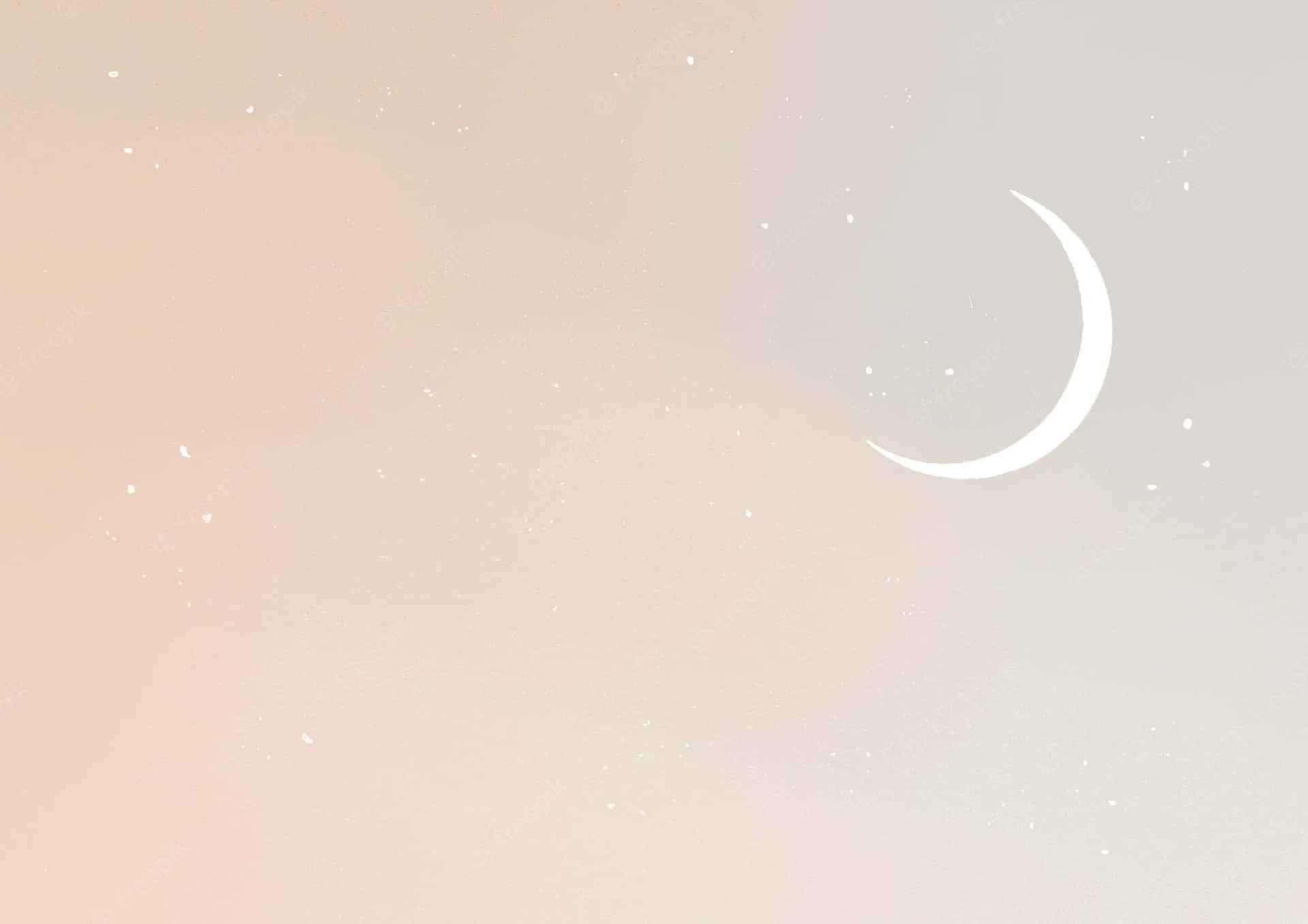 Finding Peace Under the Pastel Moon Wallpaper