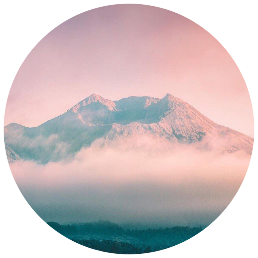 Pastel Mountain Summit Aesthetic PNG