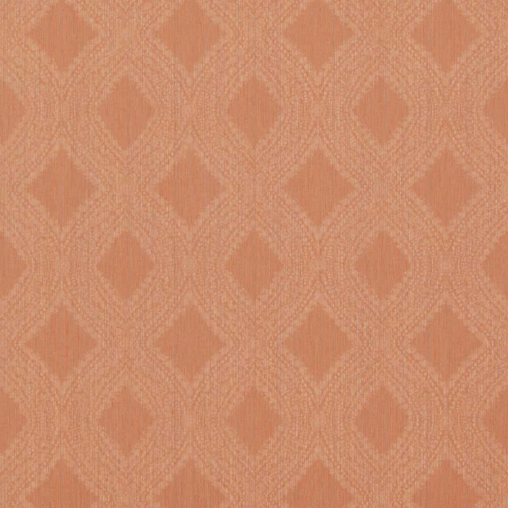 Pastel Orange Diamond Pattern Wallpaper