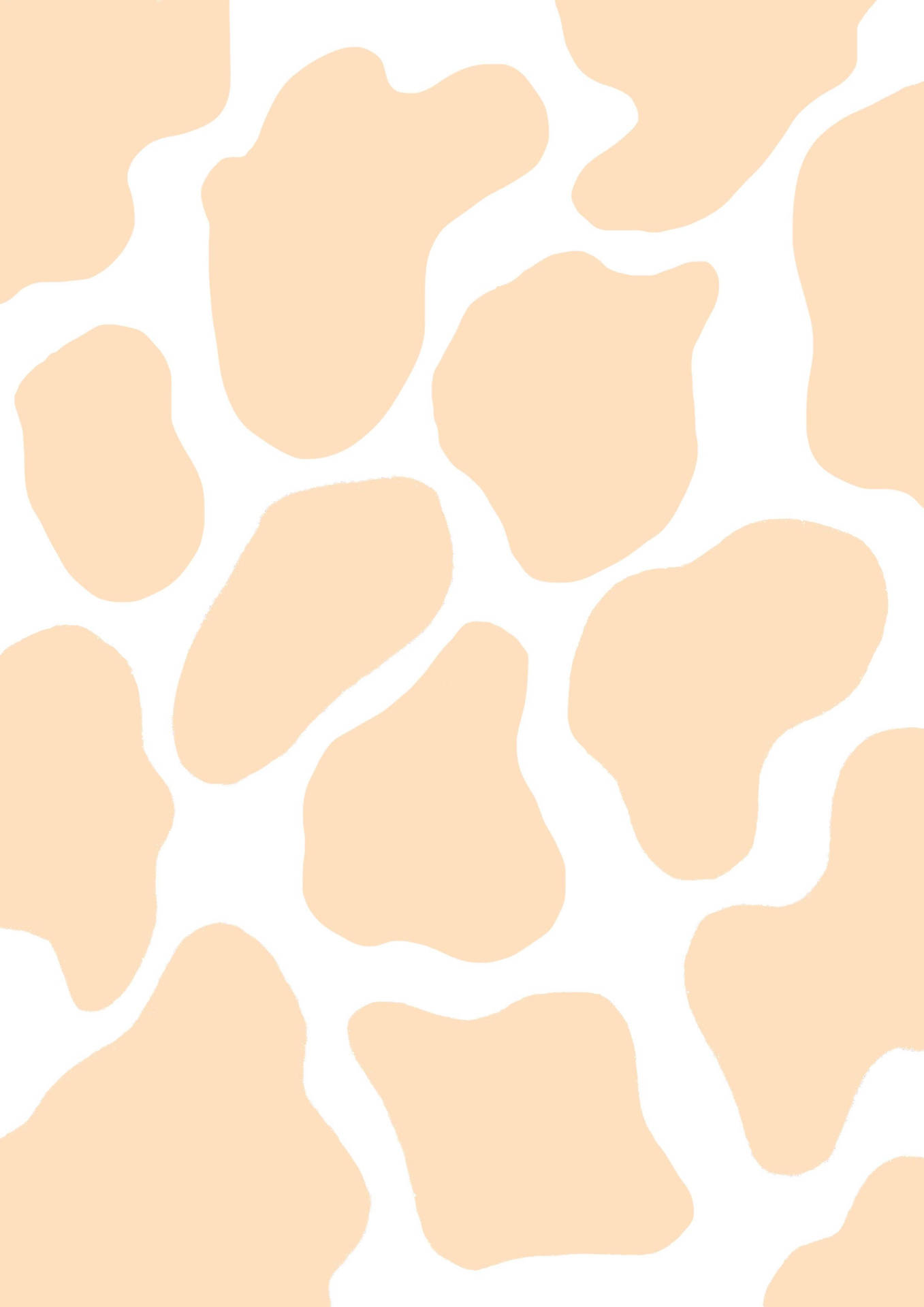 Download Pastel Orange Aesthetic Cow Print Wallpaper 
