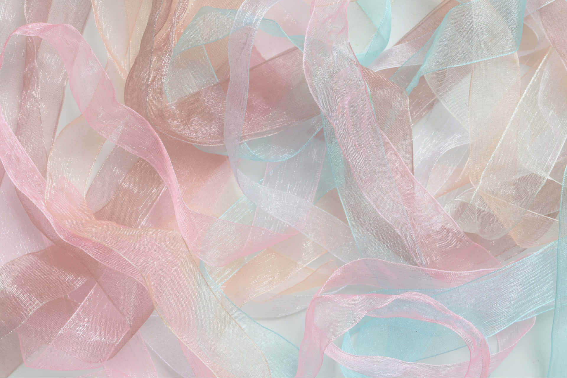 Tekstur Pita Organza Pastel Wallpaper