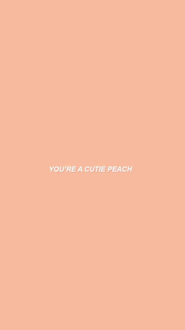A soothing pastel peach background on a crisp summer day Wallpaper
