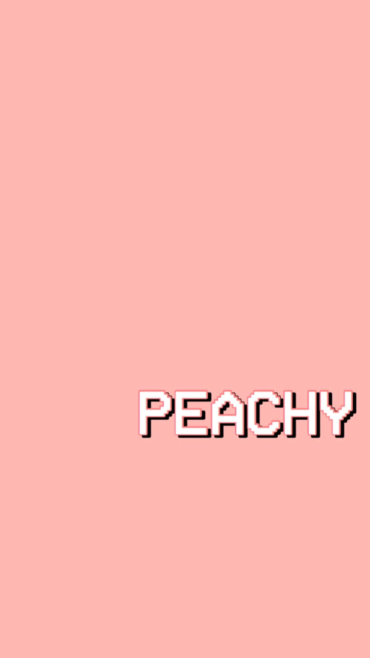 Peachy pixel kunst tapet Wallpaper