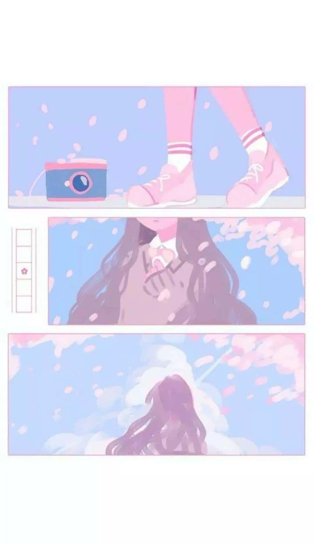 Entzückendepastell-ästhetik Anime Wallpaper