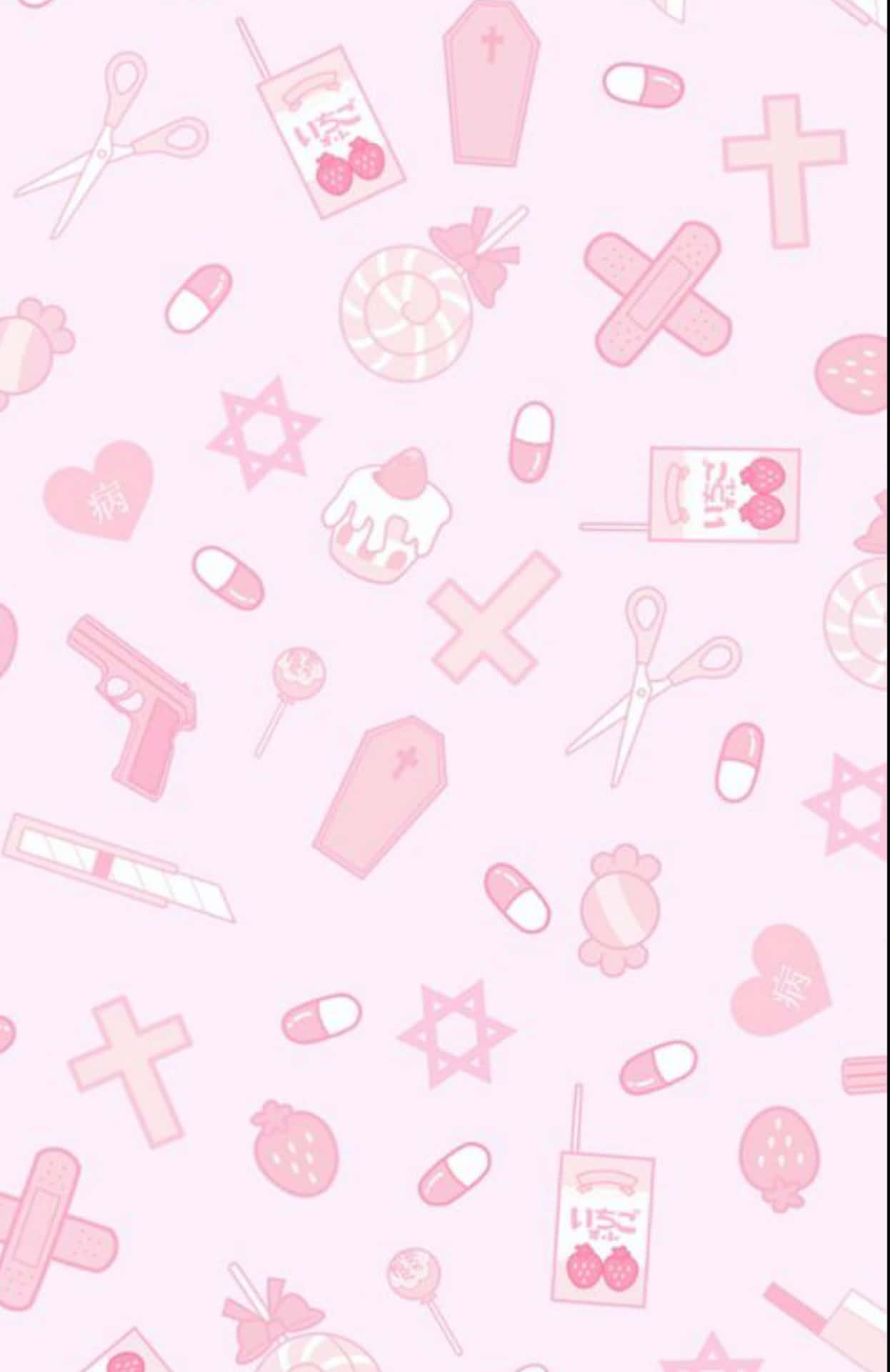 Pastel Pink Aesthetic Collage Wallpaper