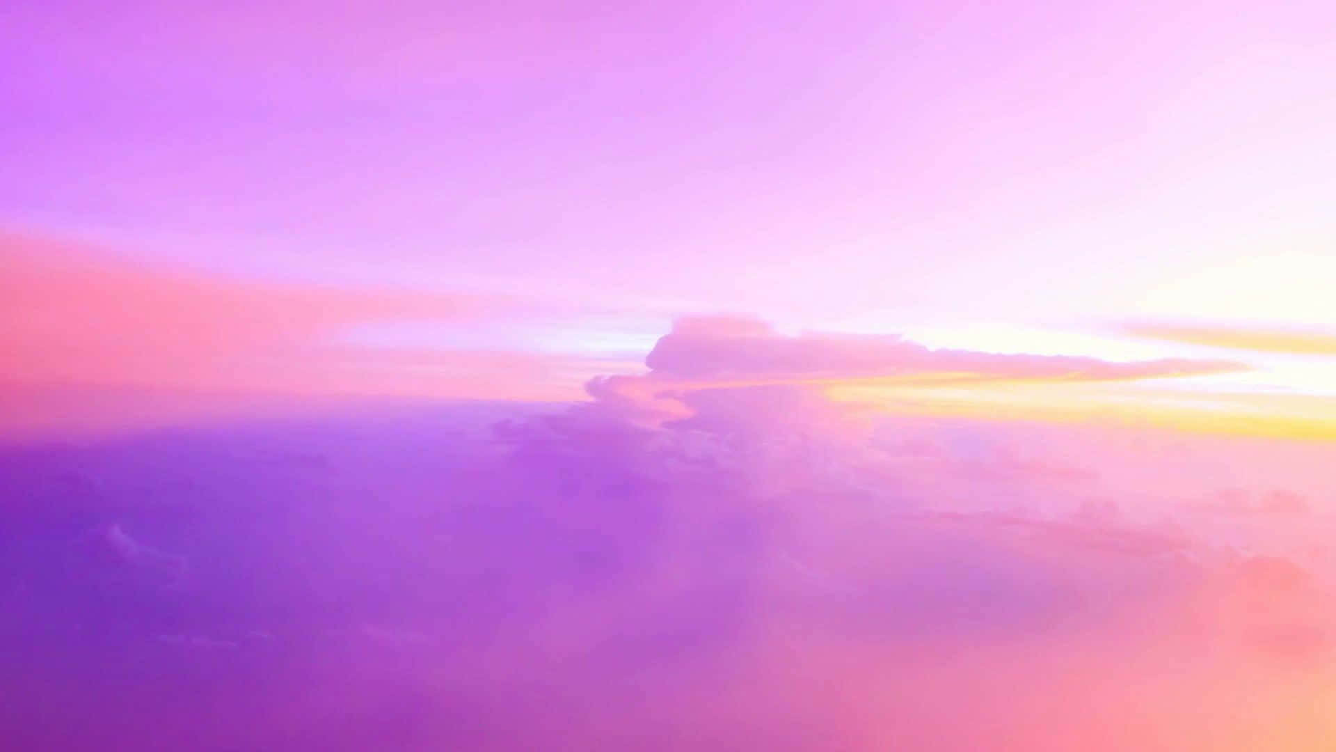 Rainbow Clouds Pastel Pink Aesthetic Computer Wallpaper