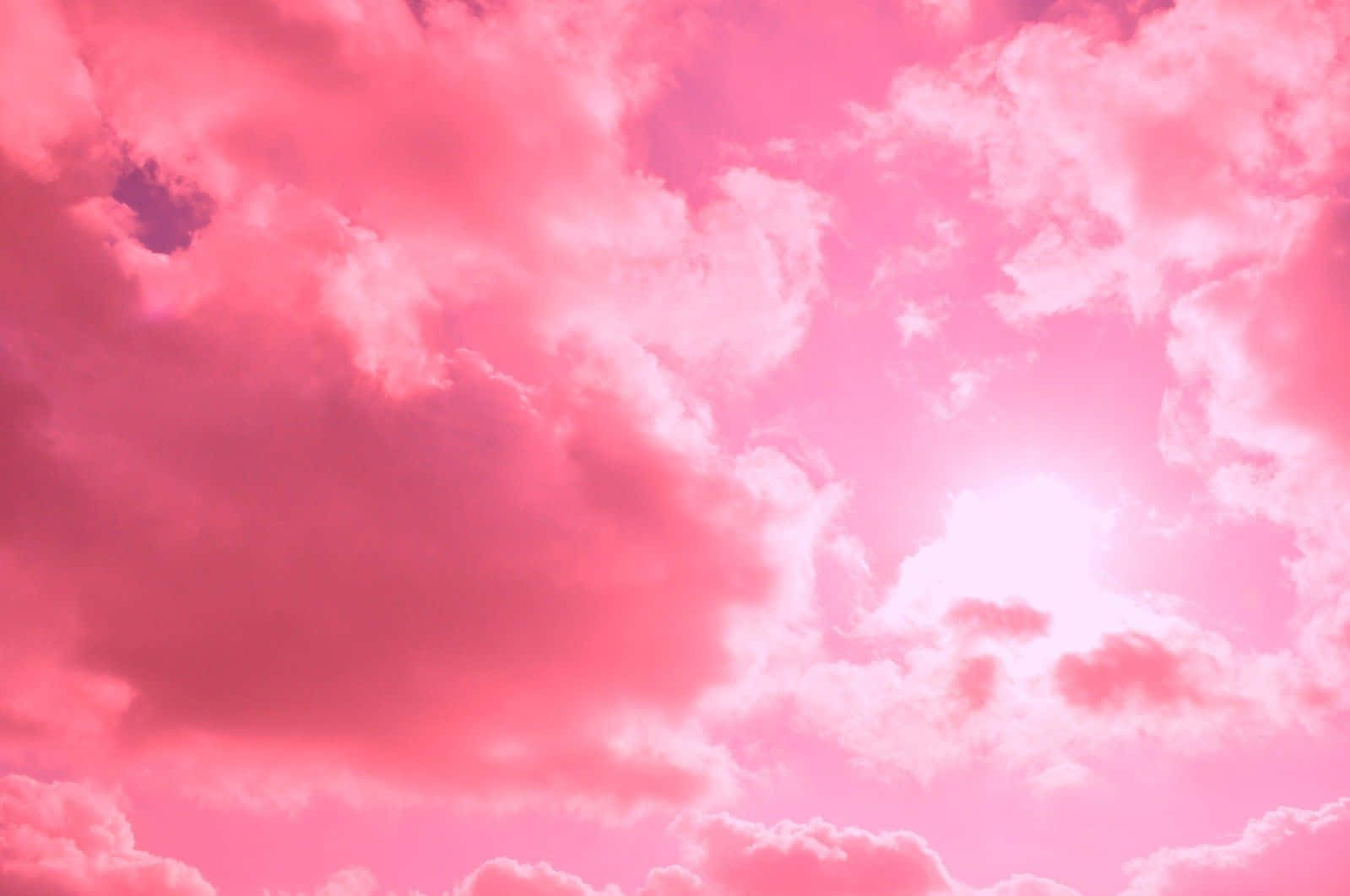 Nubesen El Cielo, Estética Pastel Rosa Para Computadora. Fondo de pantalla