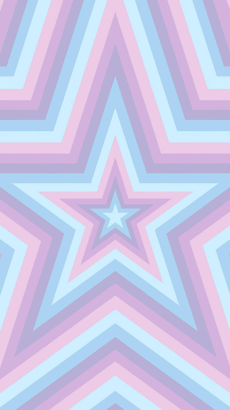 Pastel Pink Blue Star Wallpaper