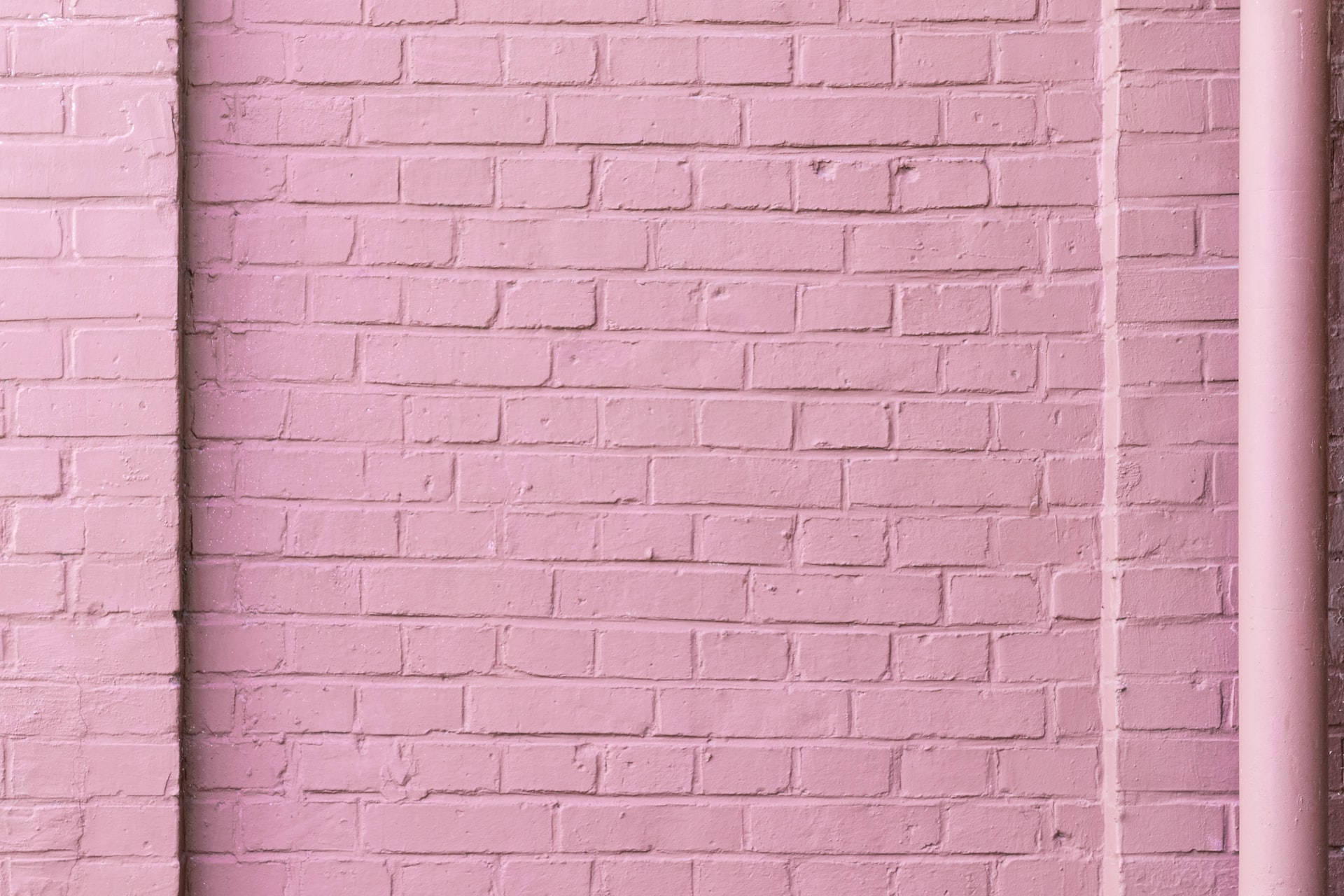 Pastel Pink Brick Wall Wallpaper