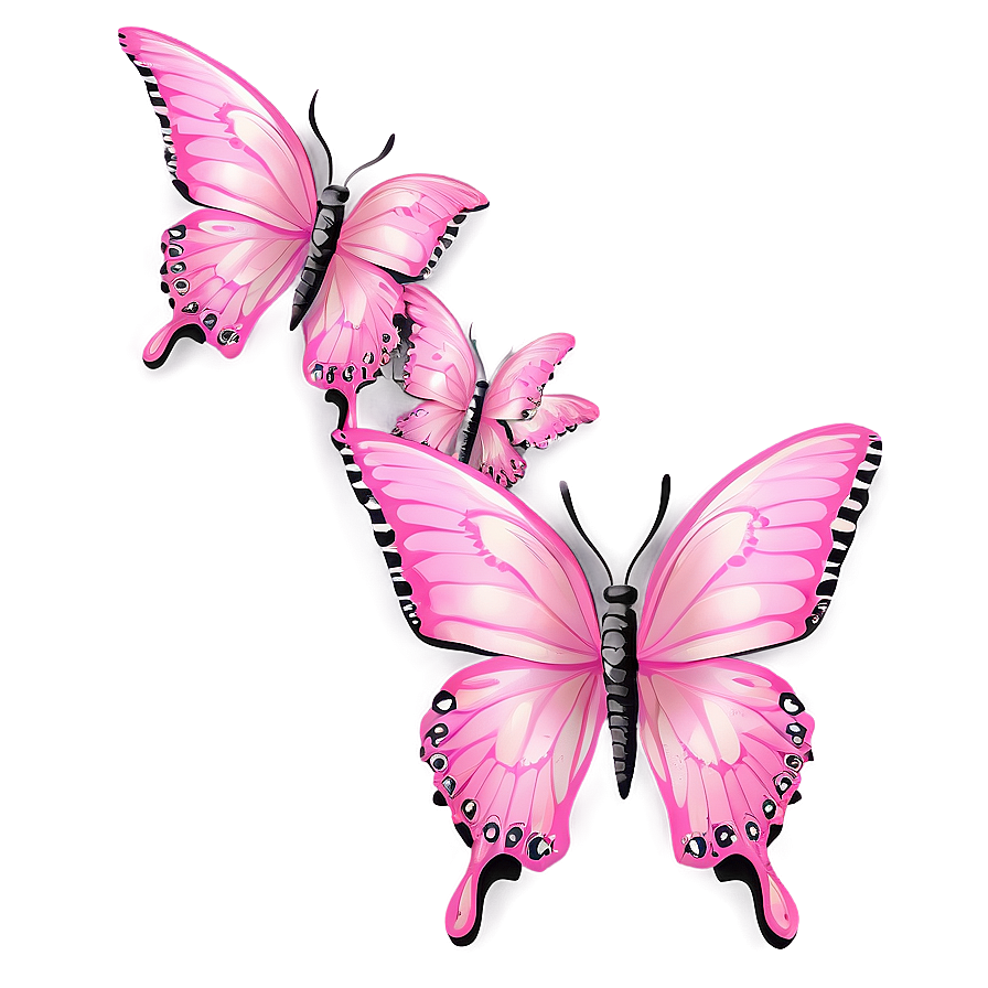 Download Pastel Pink Butterfly Clip Png Kql | Wallpapers.com