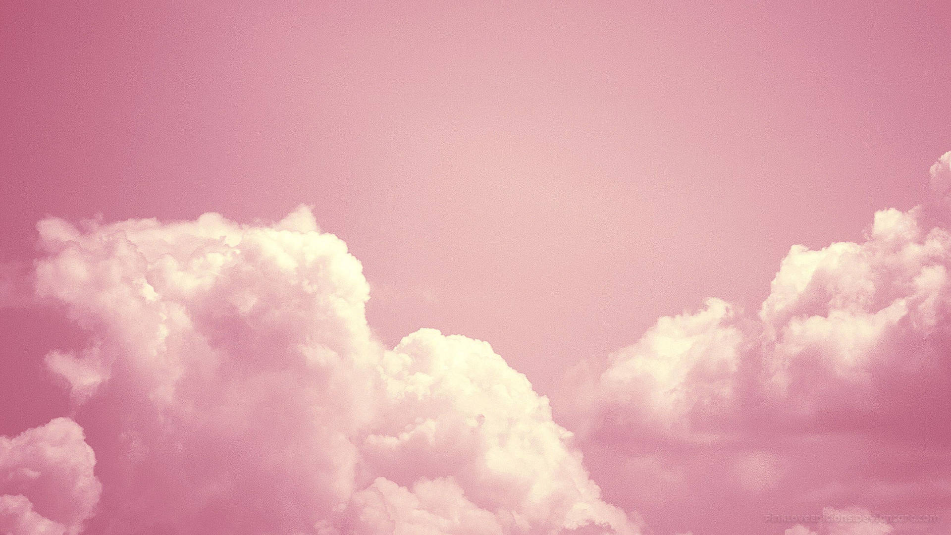 Pastelfarvet pink sky baggrund Wallpaper