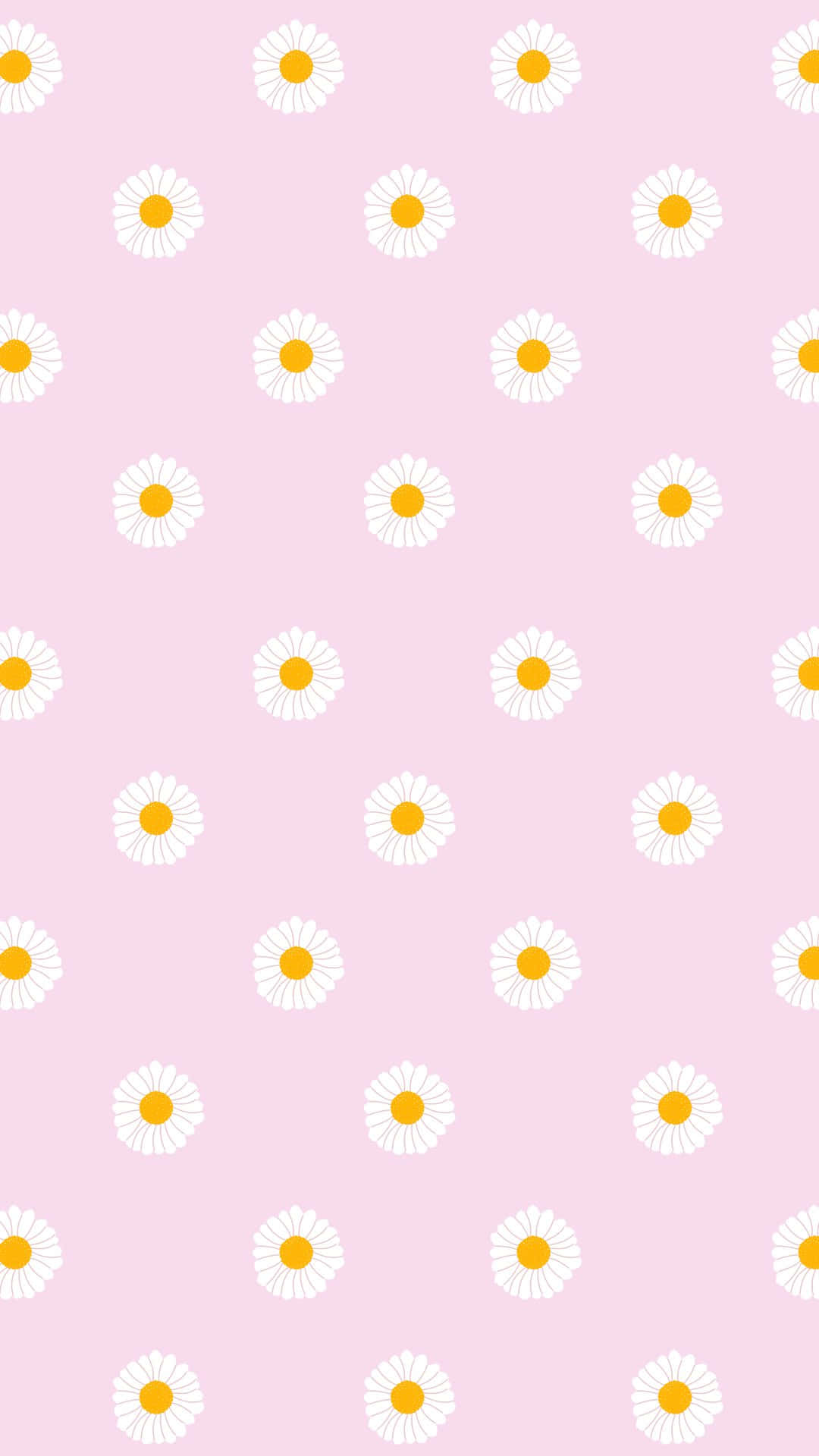 Pastel Pink Daisy Pattern.jpg Wallpaper