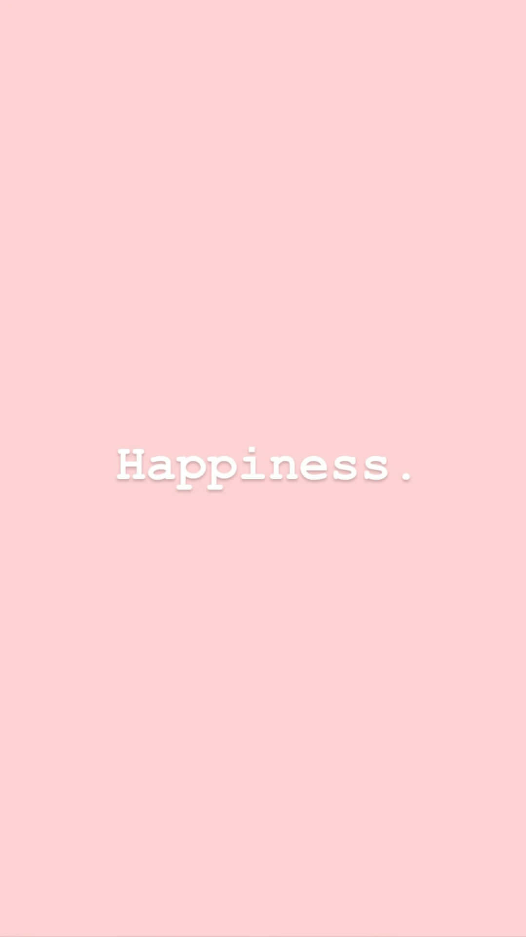 Pastel Pink Happiness Quote Wallpaper