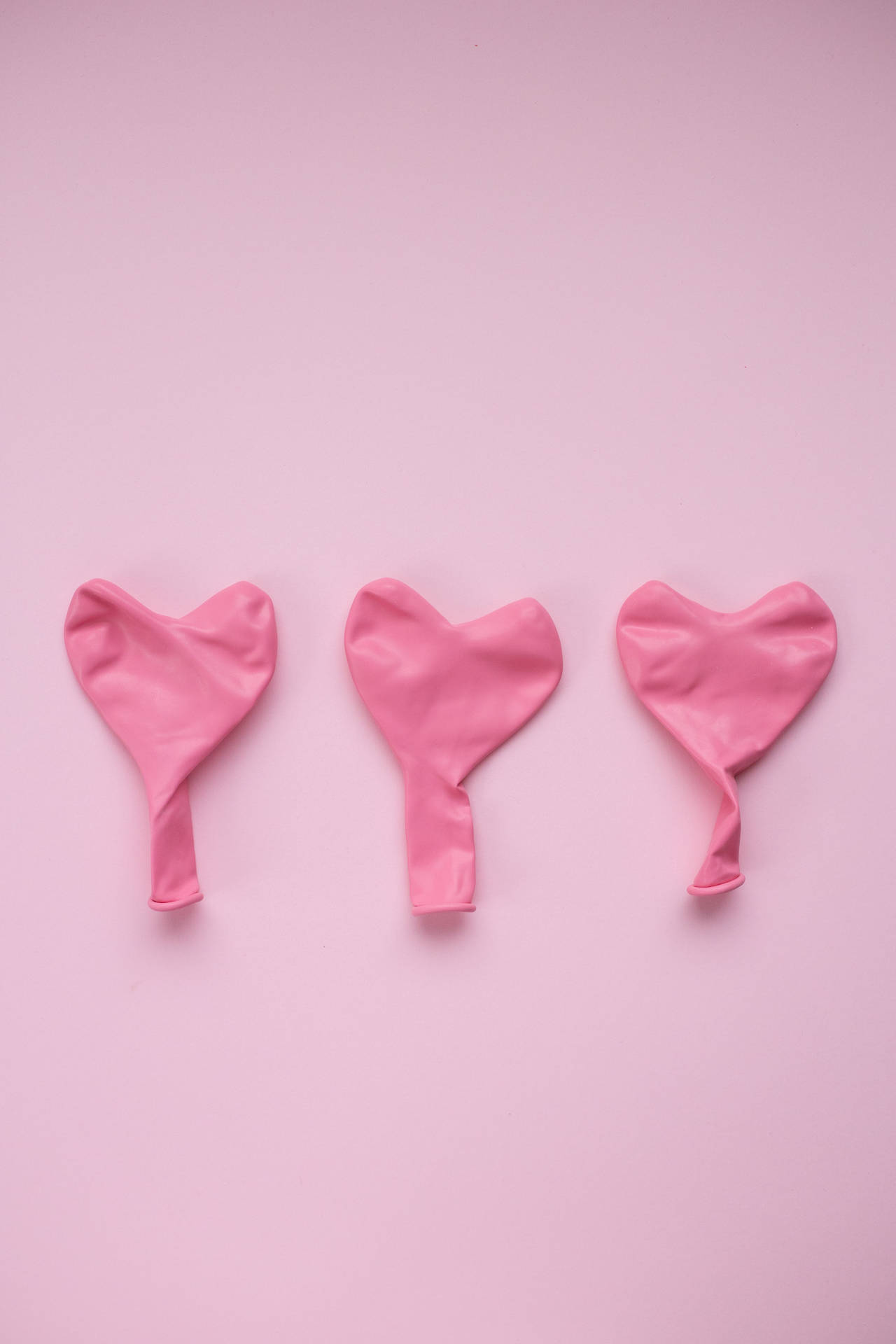 Pastel Pink Heart Balloons Wallpaper