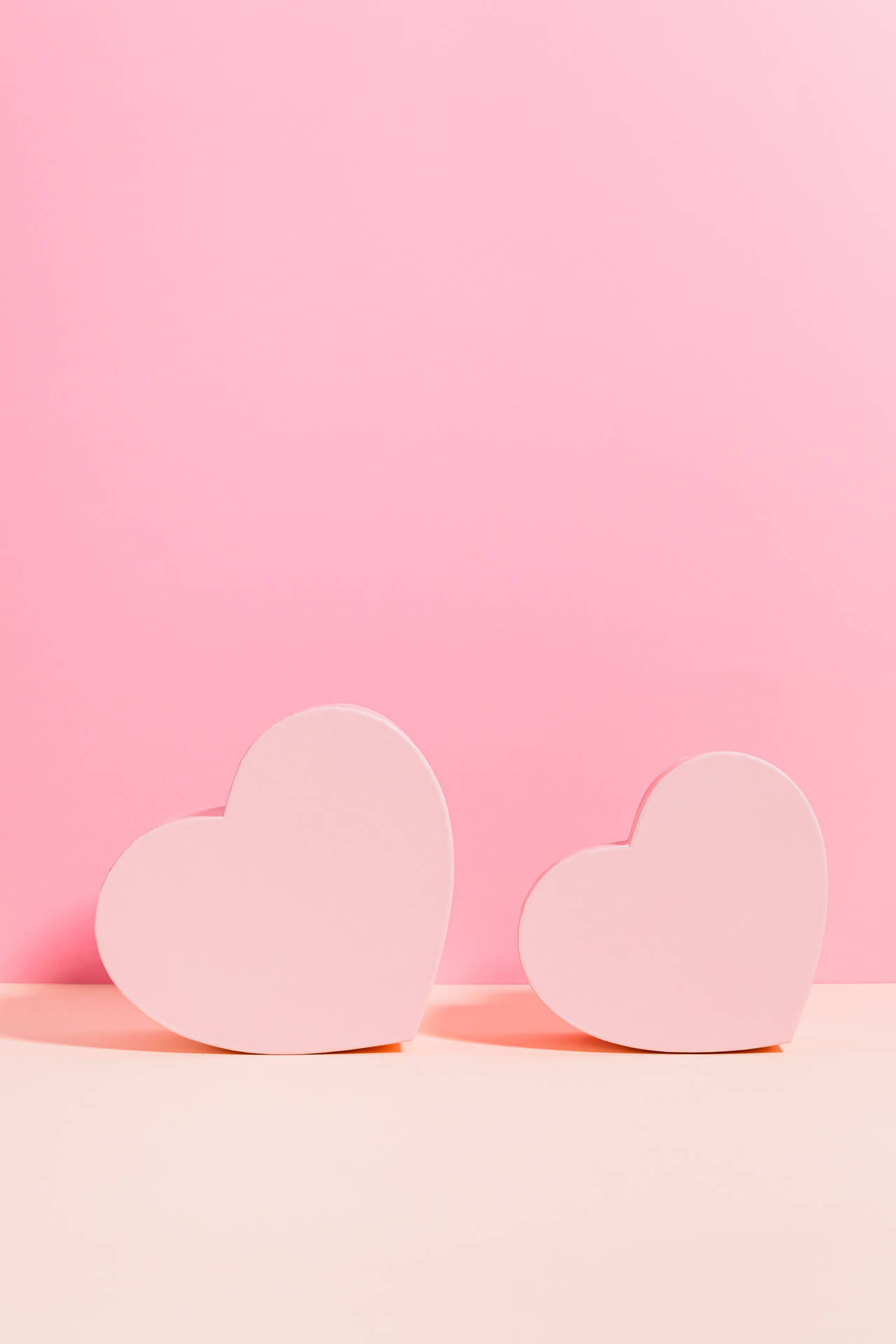 Pastel Pink Heart Boxes Wallpaper