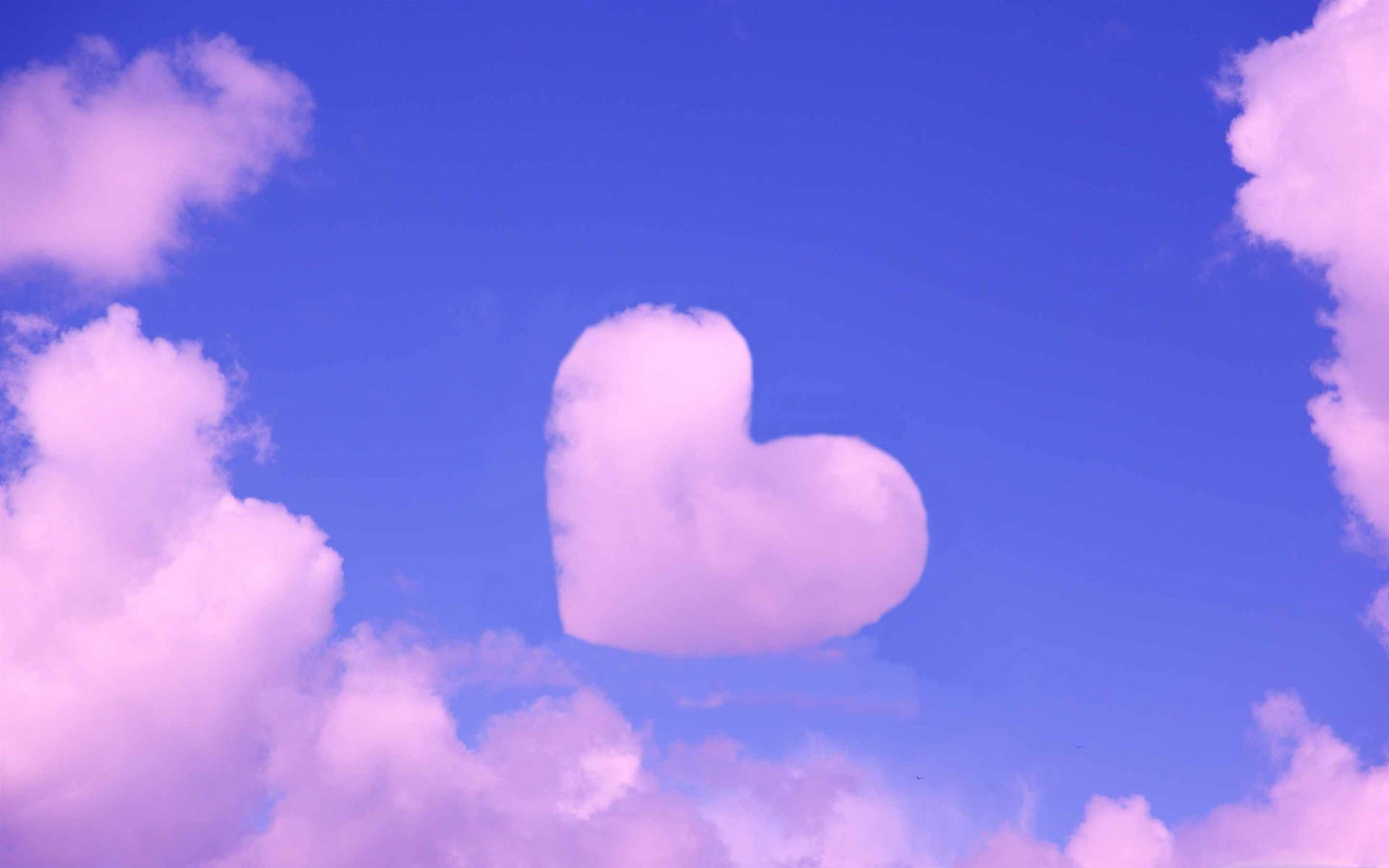 Pastel Pink Heart Cloud Wallpaper