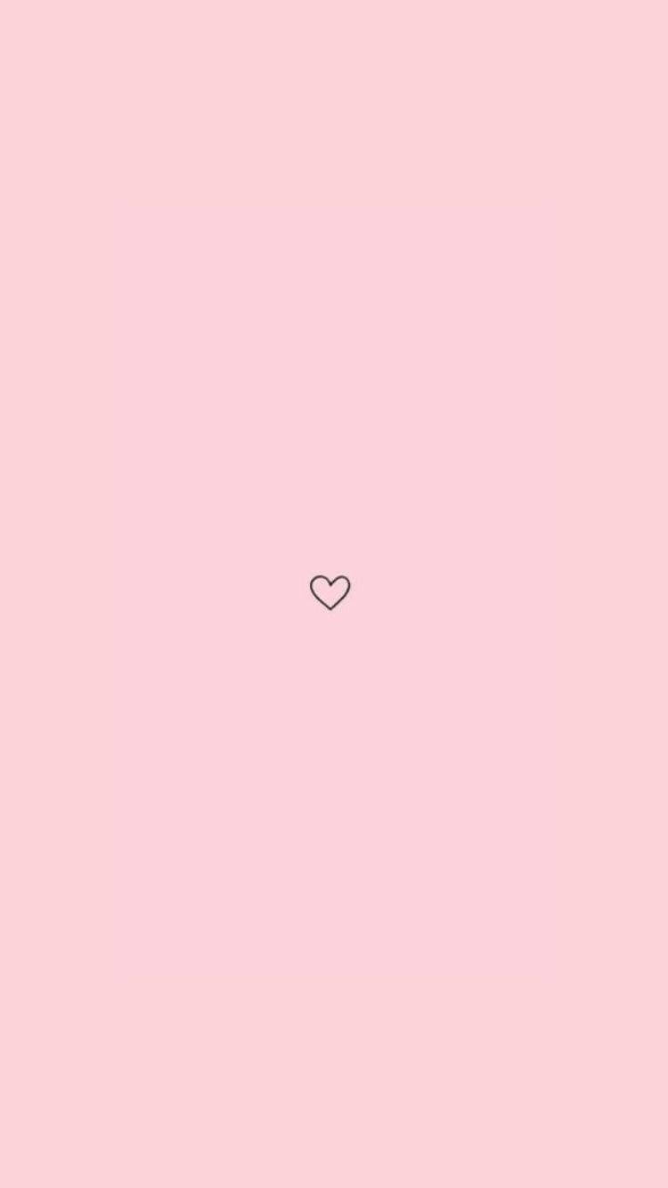 Fondode Pantalla Para Iphone Con Corazón De Color Rosa Pastel. Fondo de pantalla