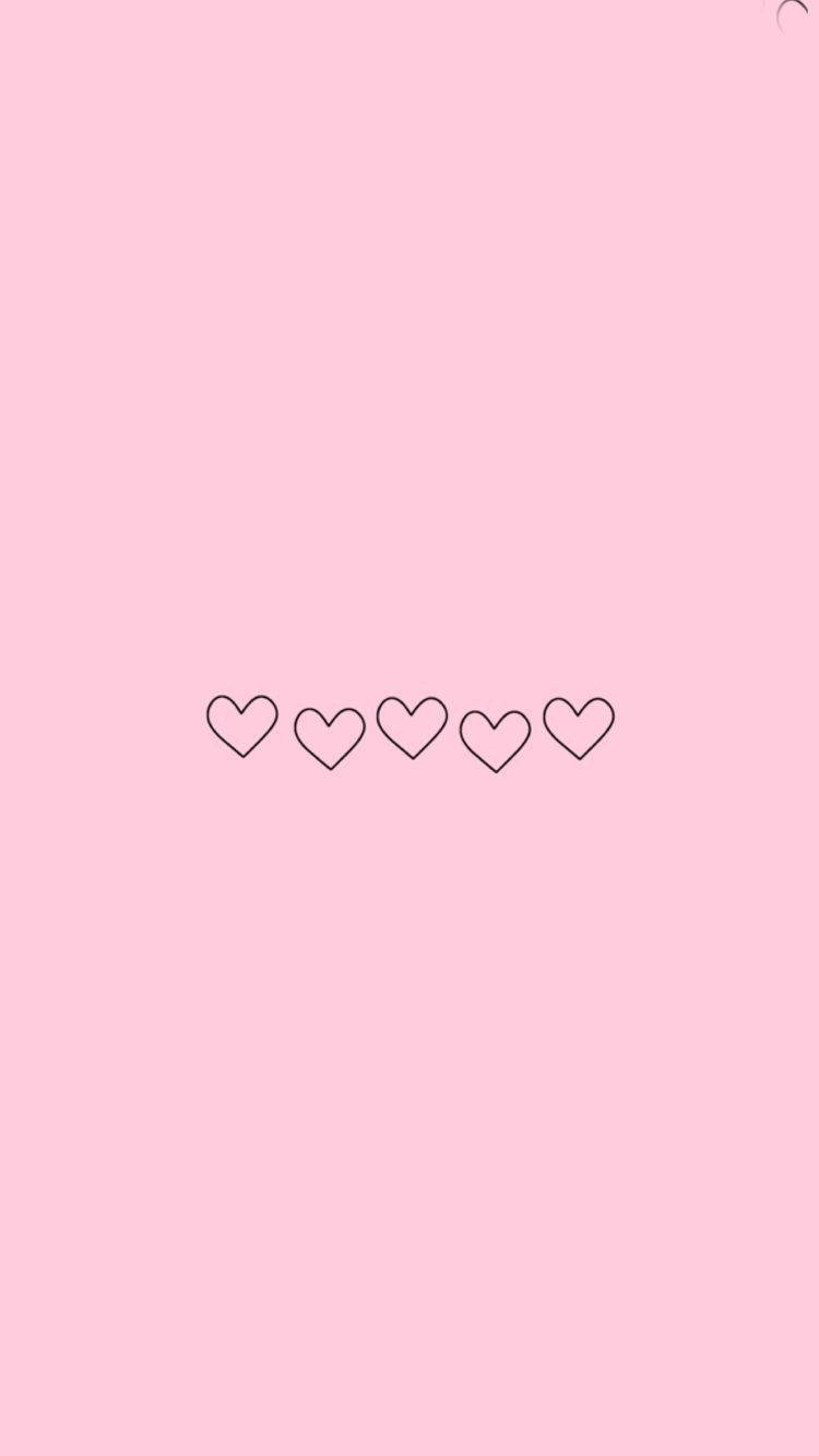 Pastel Pink Hearts Iphone Wallpaper