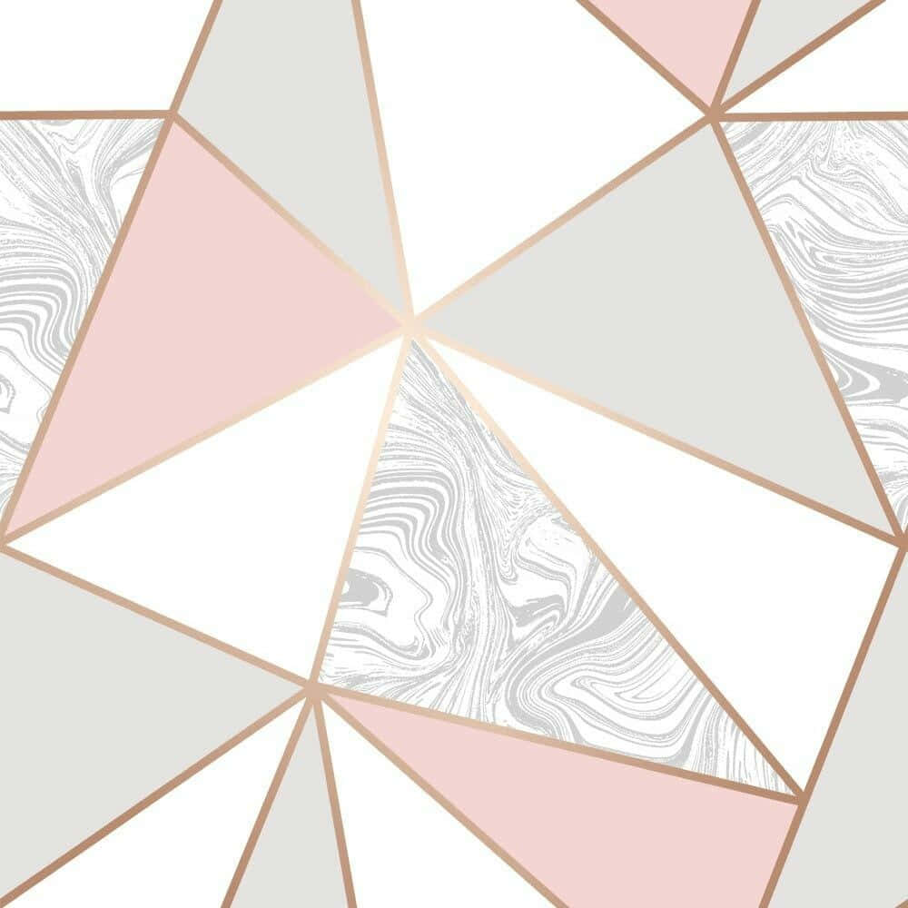 A Pink And Grey Geometric Wallpaper Wallpaper
