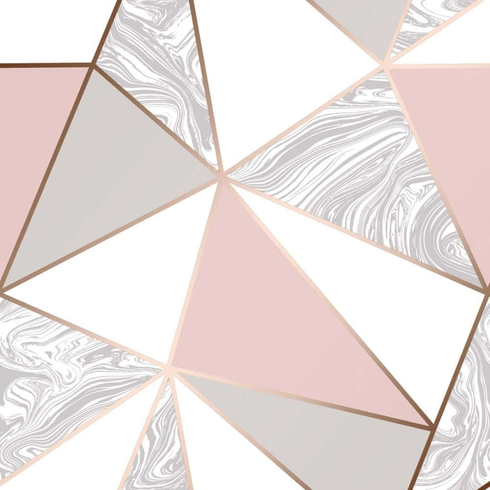 A Pink And Grey Geometric Wallpaper Wallpaper
