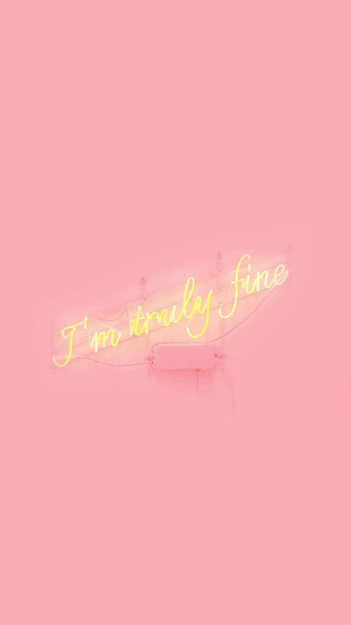 Pastel Pink Neon Sign Truly Fine Wallpaper