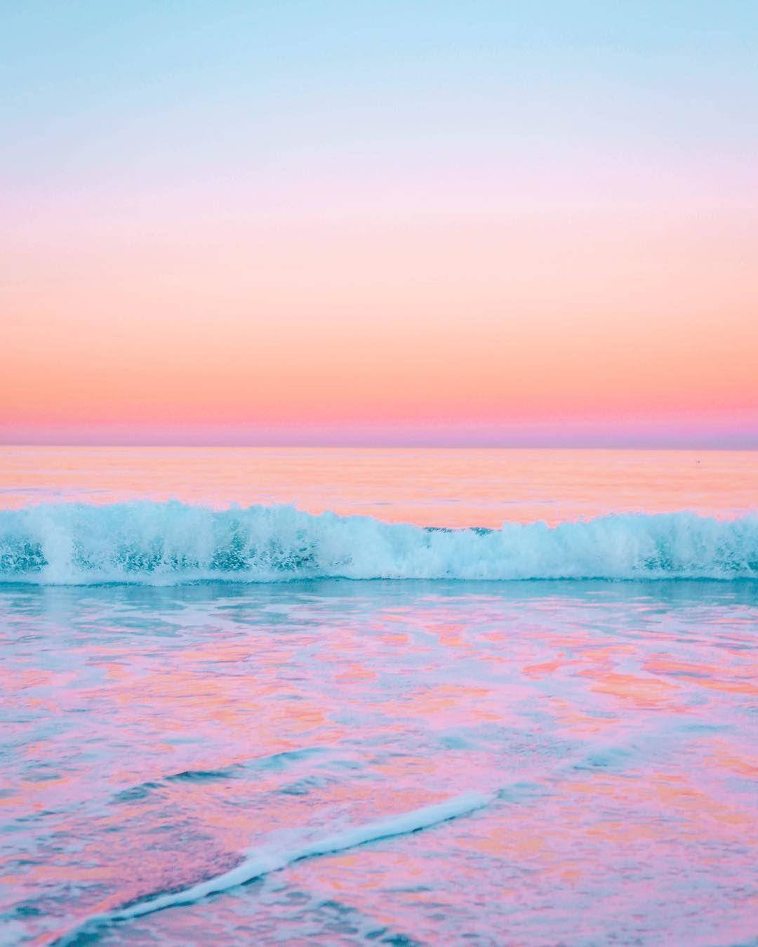 Download Pastel Pink Ocean Wallpaper | Wallpapers.com