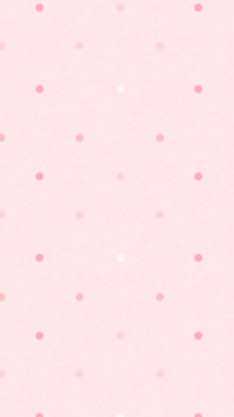 Pastel Pink Polka Dots Background Wallpaper