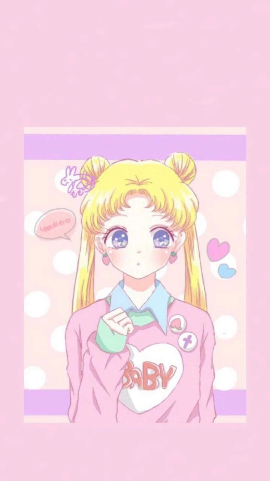 Pastelpinkes Sailor Moon-profilbild Wallpaper