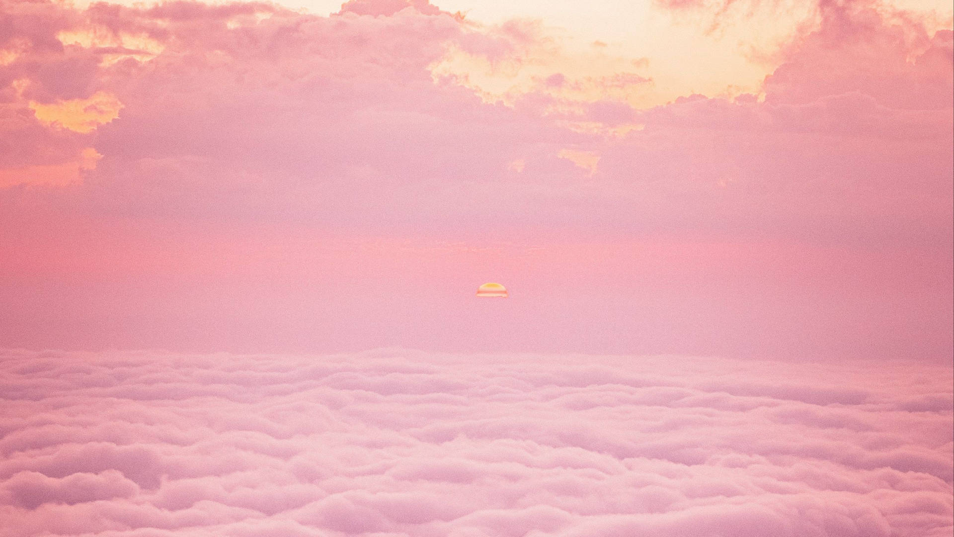 Pastel Pink Sunset Clouds Wallpaper