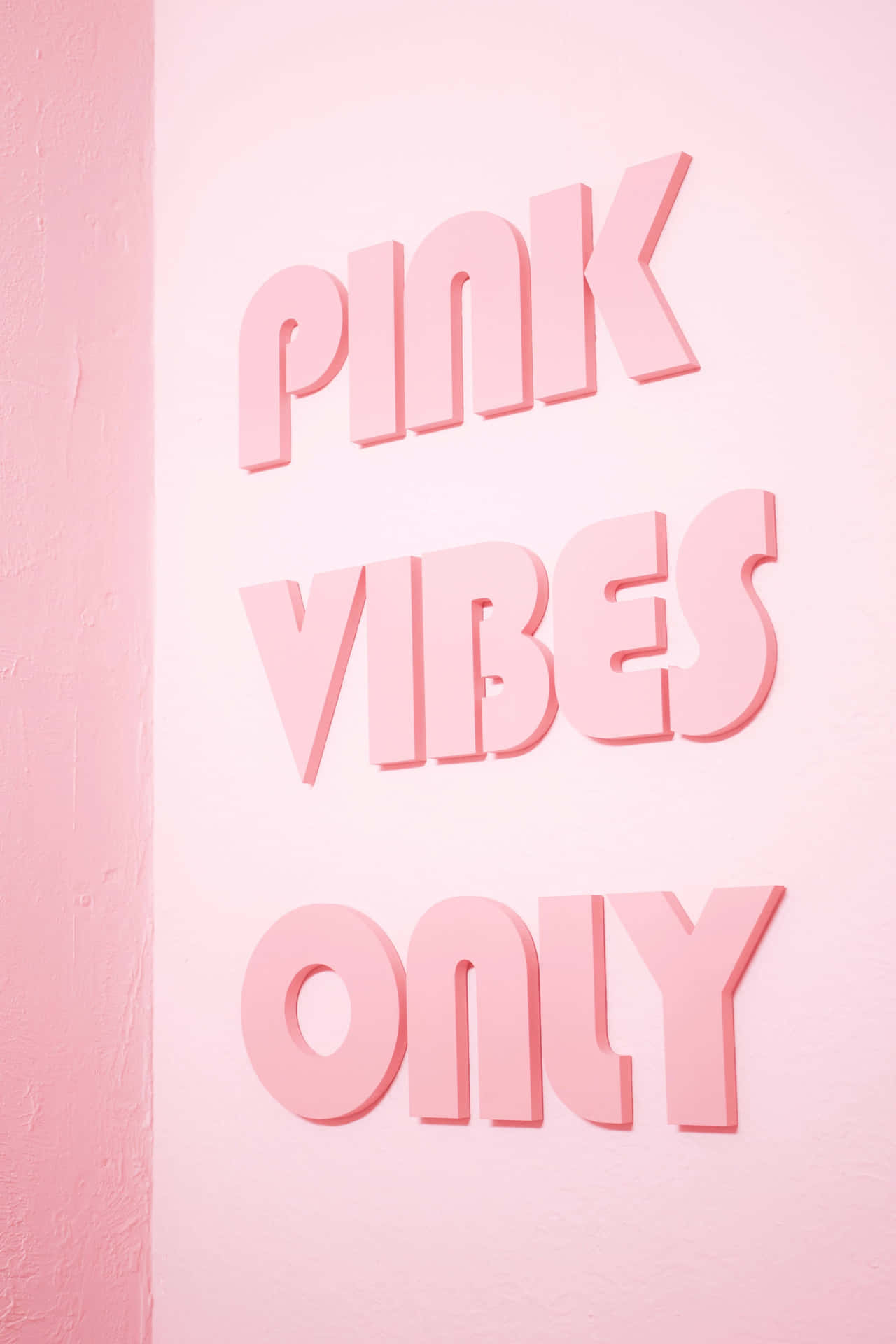 Pastel Pink Vibes Only Wall Art Wallpaper