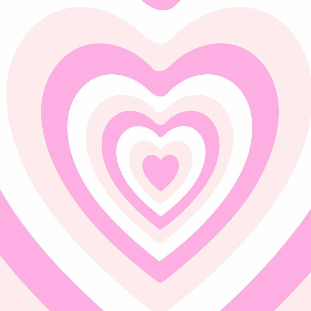 Corazónde Flores Silvestres En Tono Rosa Pastel Fondo de pantalla