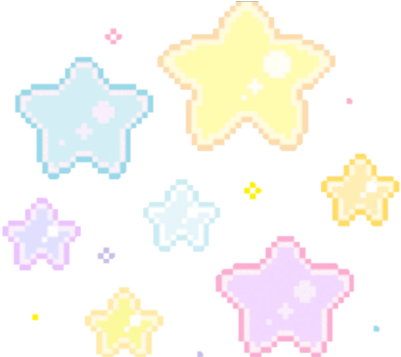 Pastel Pixel Stars Tumblr Background PNG