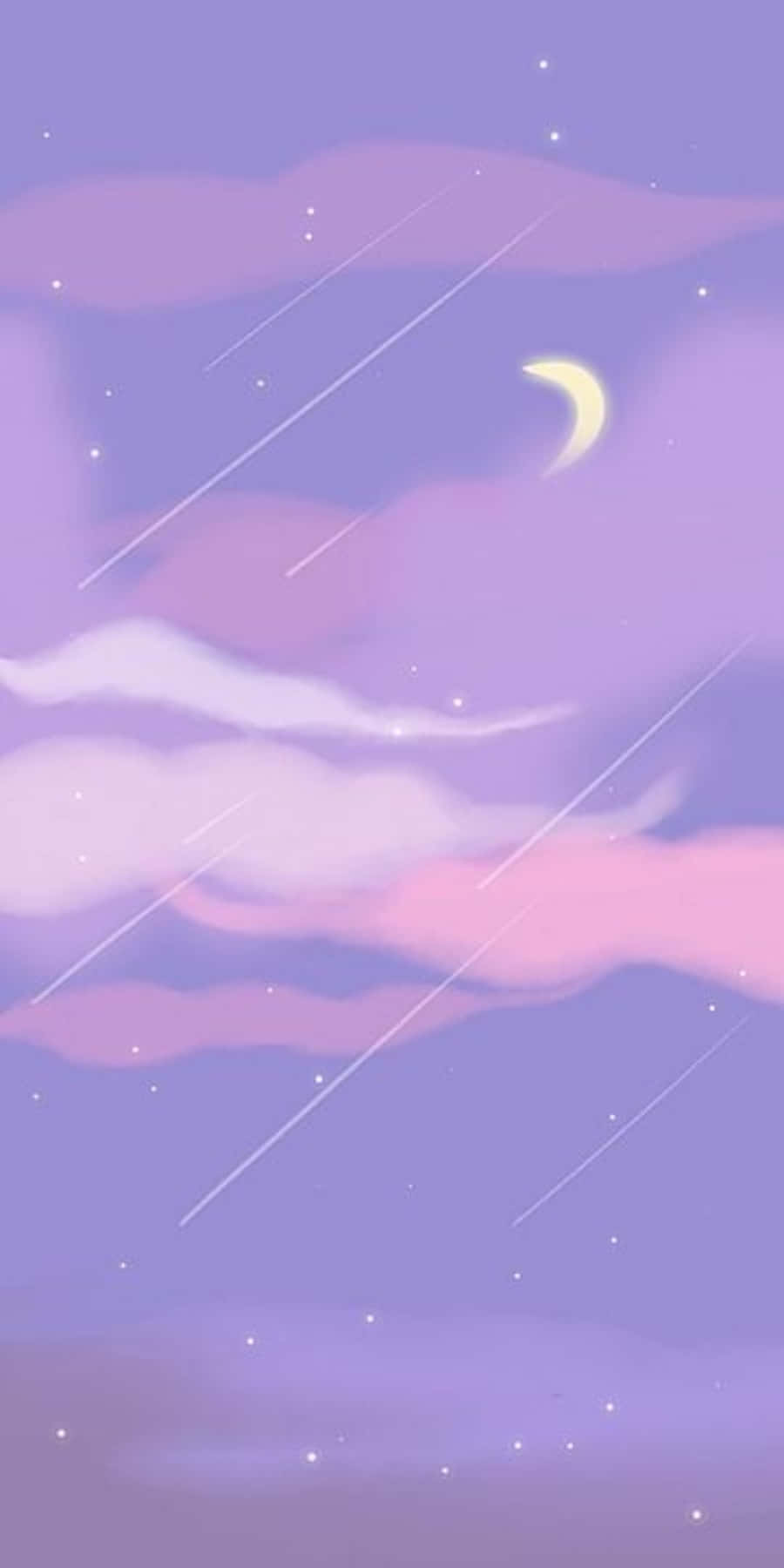 Pastel Purple Night Sky Aesthetic Wallpaper