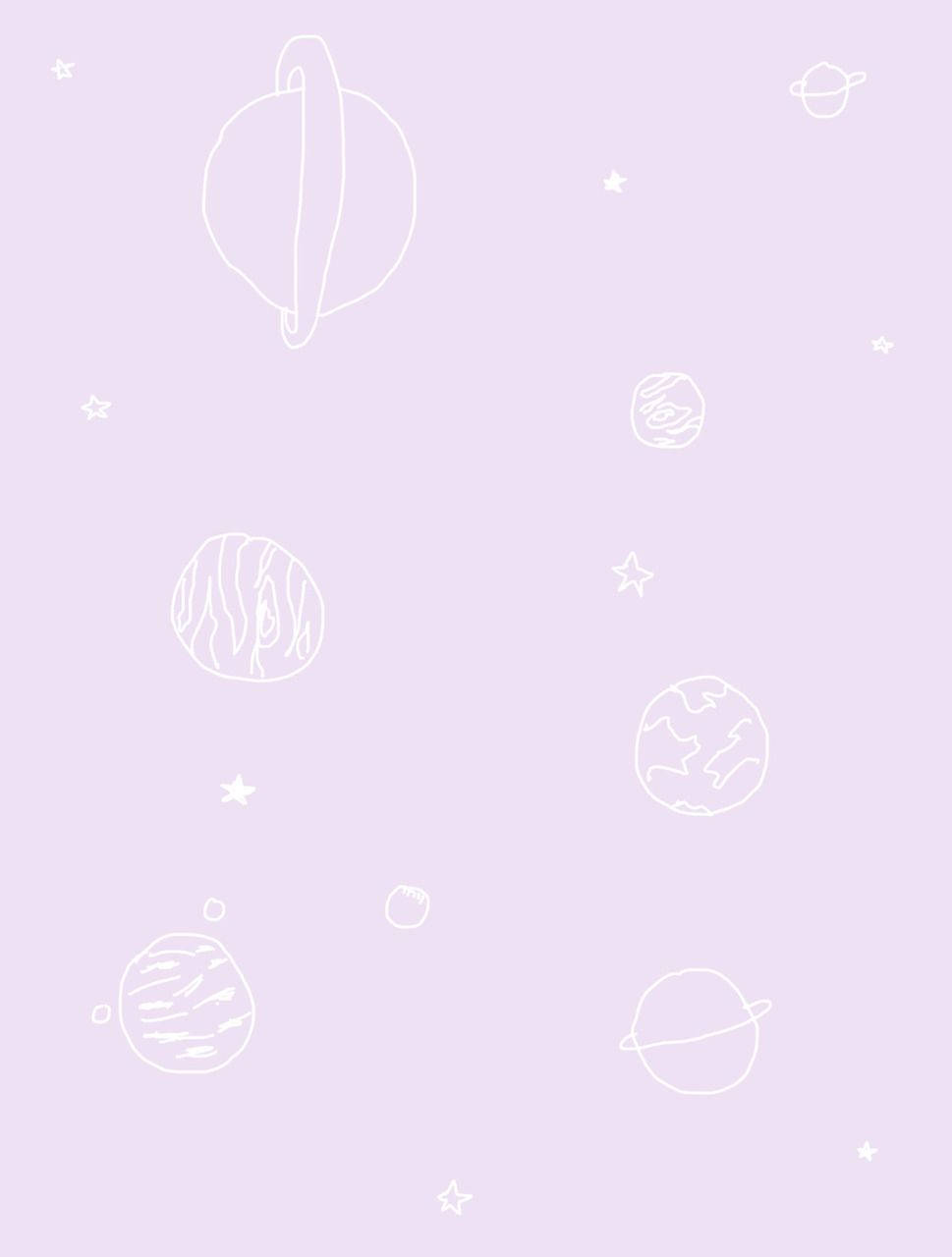 Pastel Purple Tumblr Planet Wallpaper