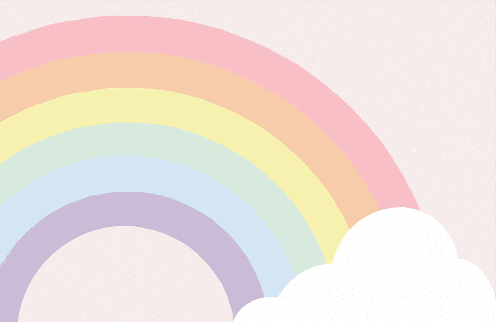 Pastel_ Rainbow_and_ Clouds_ Background Wallpaper