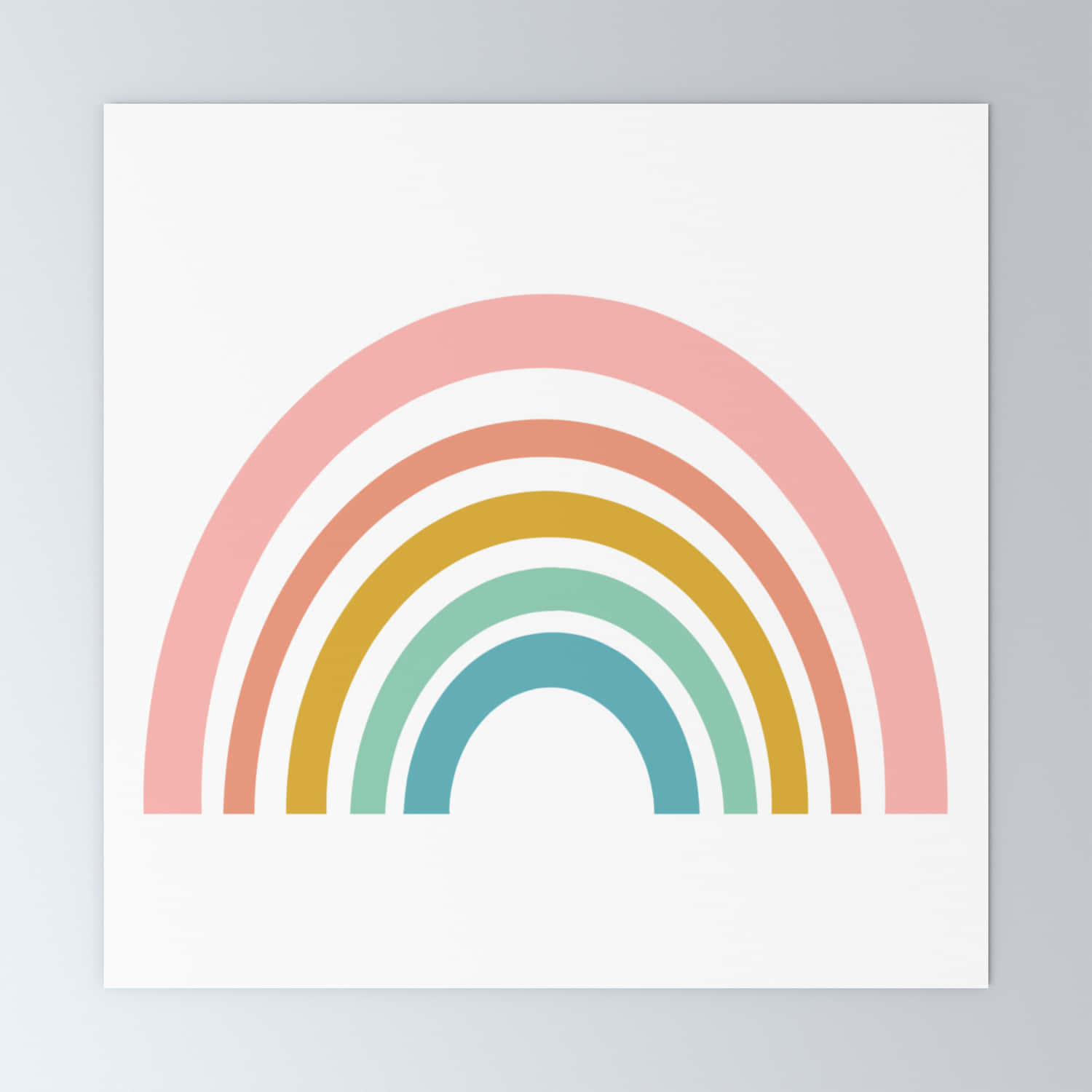 Pastel Rainbow Art Print Wallpaper