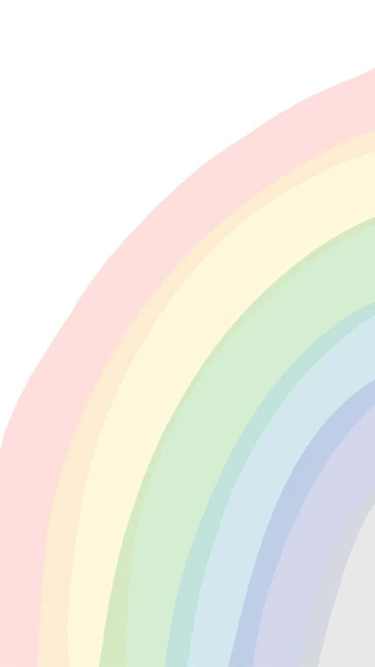 A Rainbow With A White Background