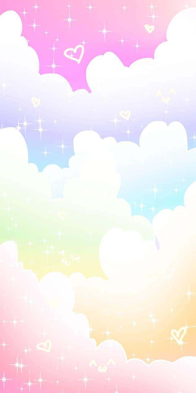 Pastel_ Rainbow_ Clouds_ Background Wallpaper