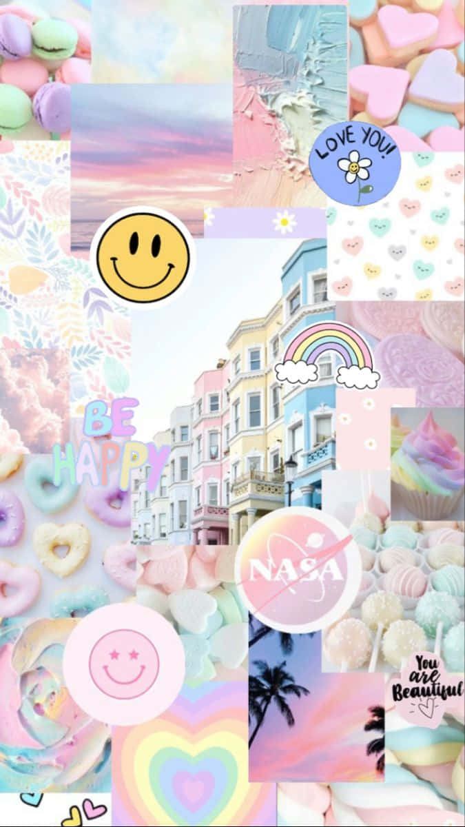 Pastel_ Rainbow_ Collage_ Aesthetic.jpg Wallpaper