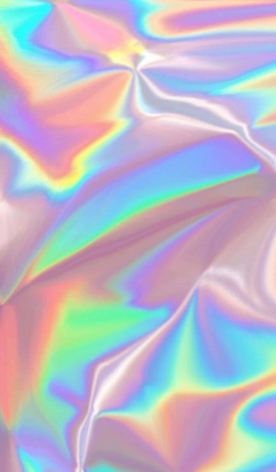 Pastel_ Rainbow_ Holographic_ Texture Wallpaper
